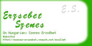 erzsebet szenes business card